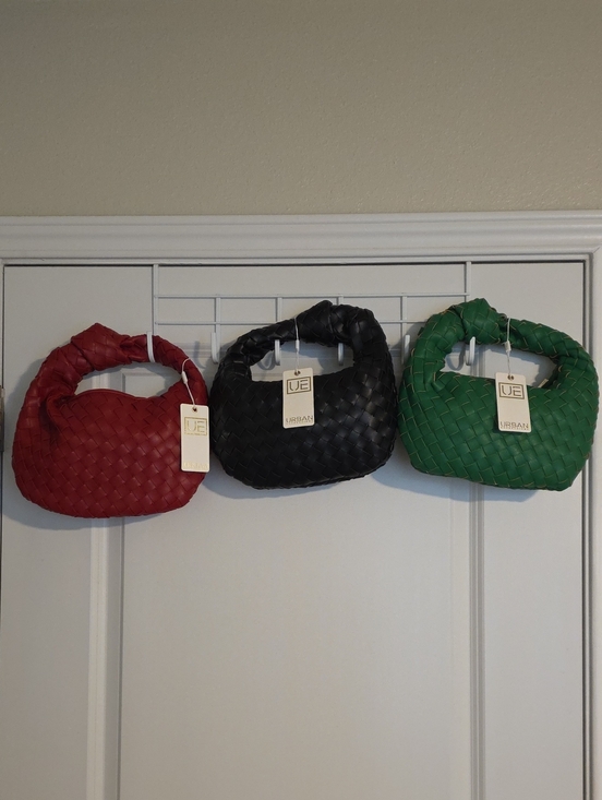 Urban Expressions Handbags - NWT Urban Expressions Woven Bag Bundle in Red, Black, Green